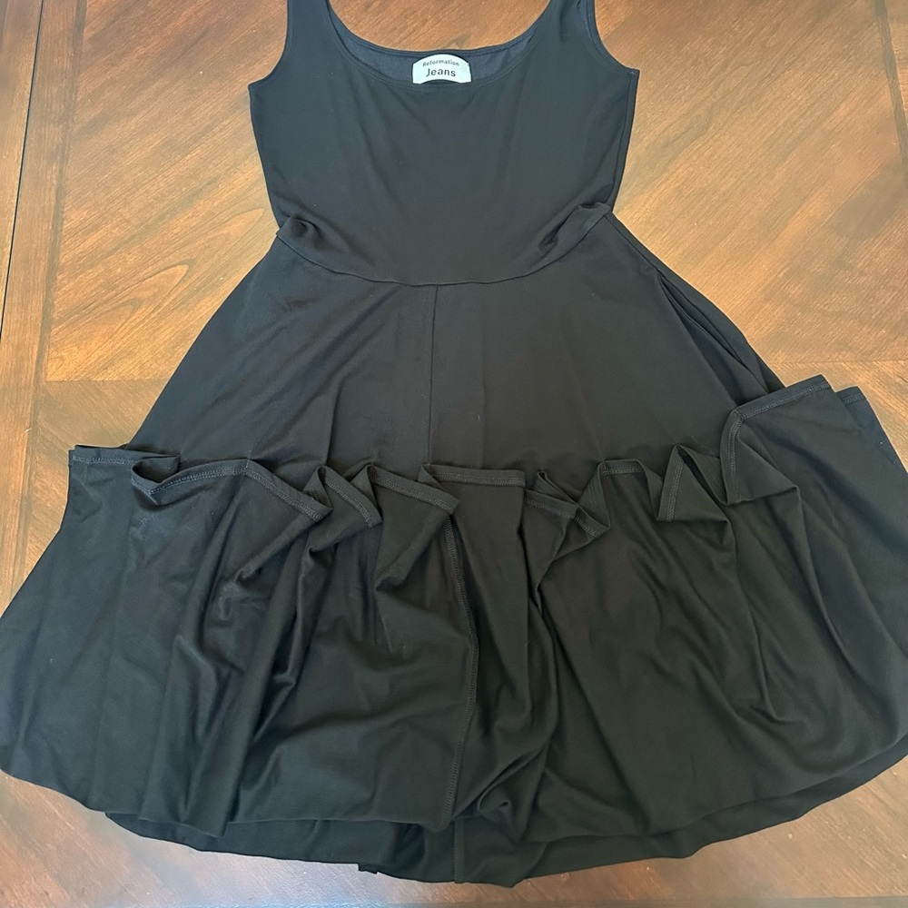 Reformation Black Bubble Mini  Dress